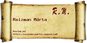 Reizman Márta névjegykártya